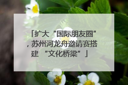 扩大“国际朋友圈”，苏州河龙舟邀请赛搭建 “文化桥梁”